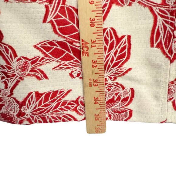 Thml Floral Embroidered Halter Sheath Mini Dress Women's XS Red White Cocktail - Picture 7 of 8
